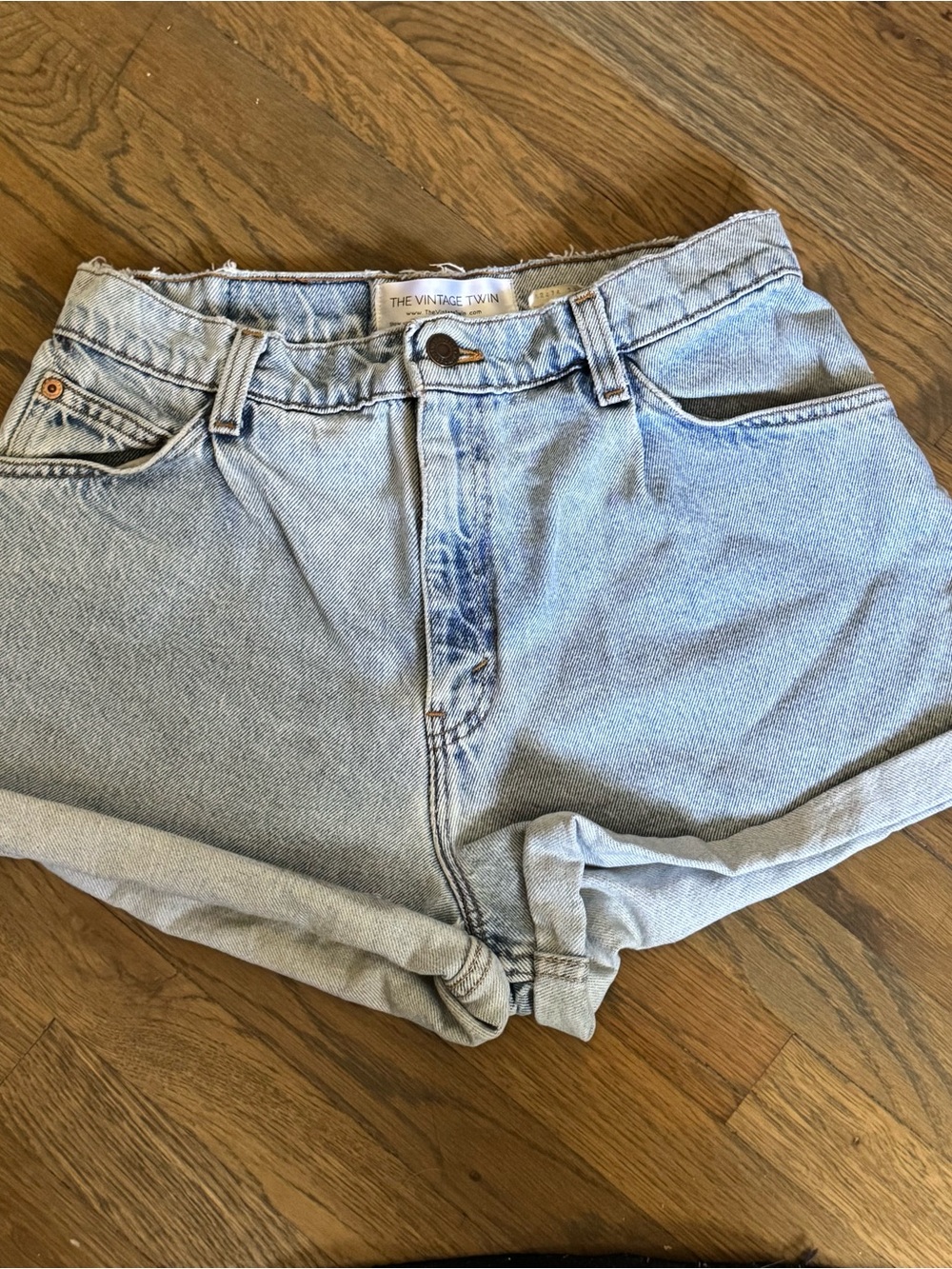 Vintage Levi's 981 relaxed Light Blue cutoff denim shorts